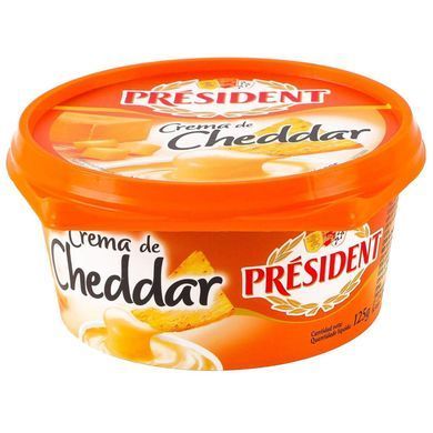 Сир плавлений Cheddar 52% тм President 125 г