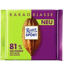 Шоколад Ritter Sport чорный 81% 100г