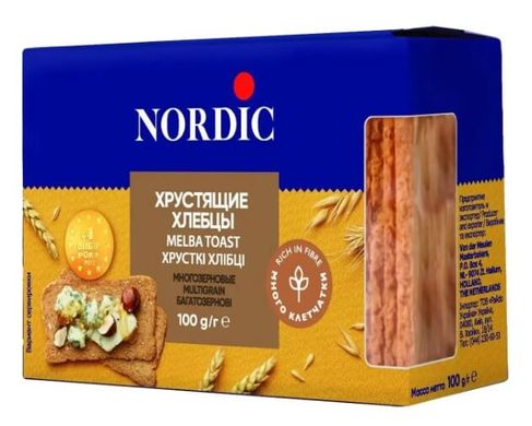 Хлібці мультизернові 12 шт Nordic, 100 г