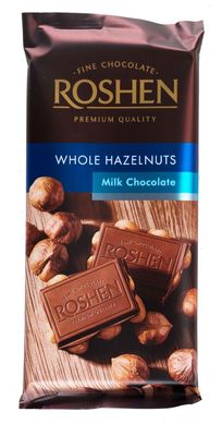 Шоколад молочний з лісовими горіхами Roshen 90г