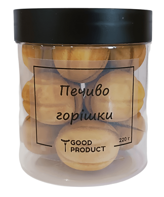 Десерт печенье Орешек с кремом и целым фундуком в баночке 12 шт, 220 г