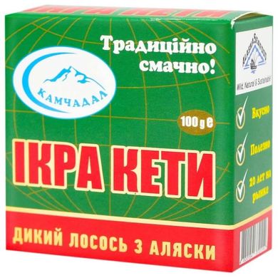 Икра кеты тм Камчадал, 100 г