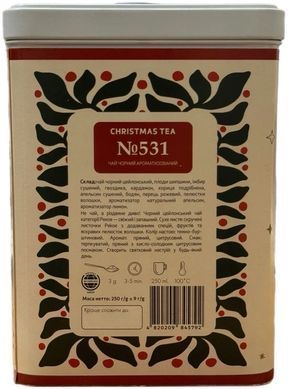 Чай чорний із фруктами та корицею Christmas Tea, 250 г тм Teahouse