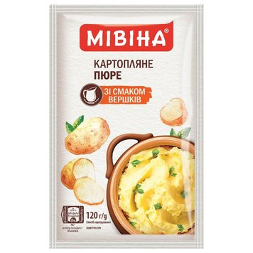 Пюре картофельное со вкусом сливок тм Мивина, 120 г