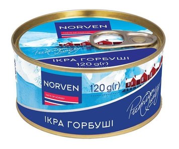 Икра горбуши красная зернистая тм Norven, 120 г